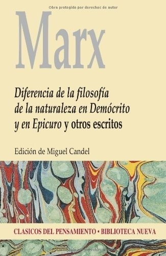 Diferencia De La Filosofia De La Naturaleza En Dem - Marx