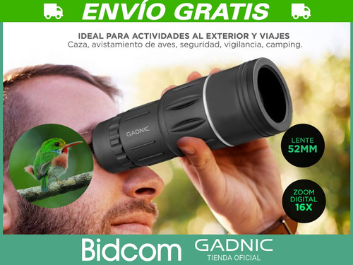 Monocular Gadnic 16x52 Compacto Definicion Alcance Lentes