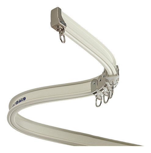 Riel Flexible (curvable) Para Cortina Blanco