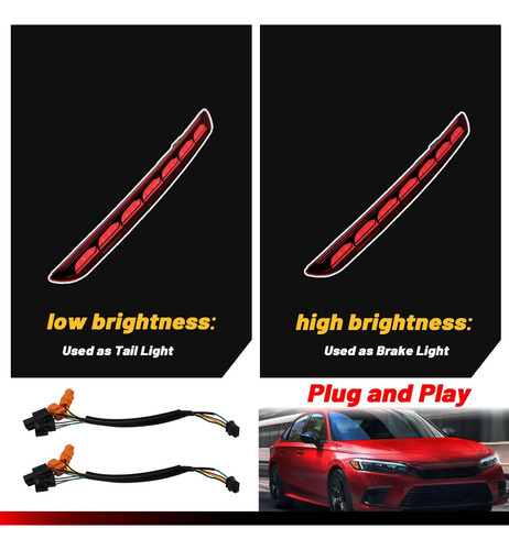Keegtbox Luz Antiniebla Led Para Parachoques Trasero, Luz Tr