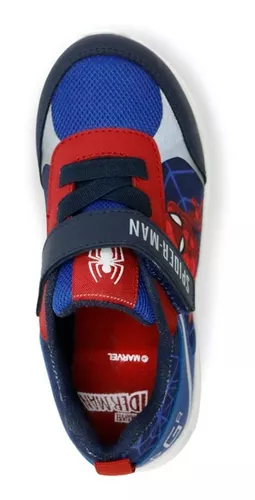 Marvel Spider-Man - Tenis con luz para niños pequeños, color azul rey