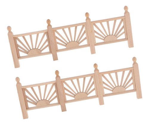 2 Unidades Barrera De De Carril De Patio Para 1/12 Dollhouse