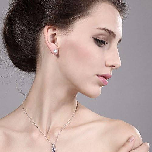 Aretes De Moissanita De Oro Blanco De 14 Quilates De Charles