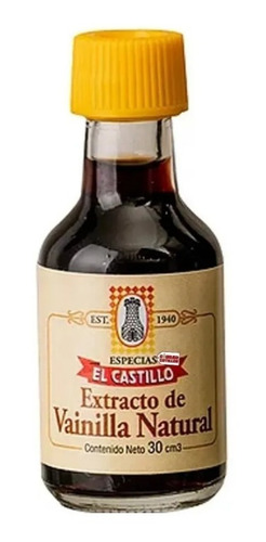 Imagen 2 de 2 de Extracto De Vainilla Natural 30cc El Castillo