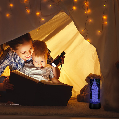 1 Juego Big Ben 3d Luz Nocturna Acrílico Lámpara Led Lámpara