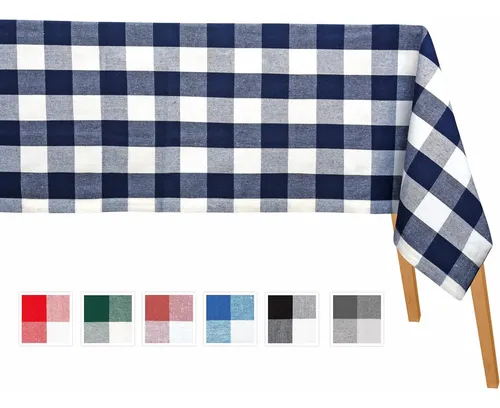 comprar Mantel De Algodón Azul, Mantel Rectangular - Mantel Azul Mar