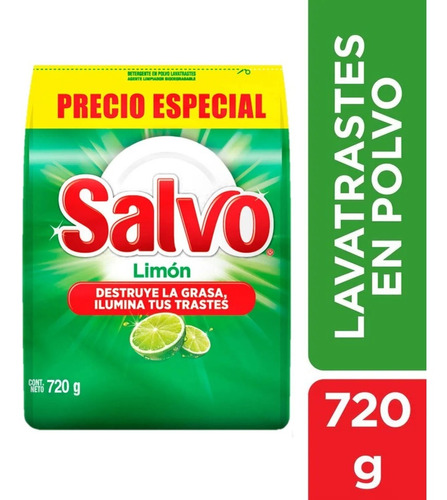 Lavatrastes Salvo Limón En Polvo 720 Gr