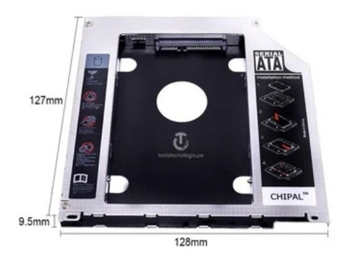 Adaptador Disco Duro Laptop Caddy Segundo Sdd Hdd