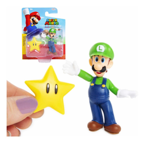 Figura Súper Mario Jakks Pacific - Luigi