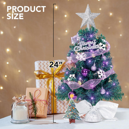 Mini Árbol De Navidad Púrpura Nalone 60 Cm