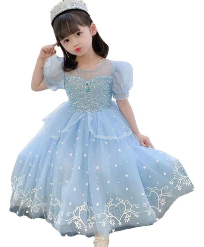 Bj Vestido De Fiesta De Cumpleaños Infantil Princesa Elsa