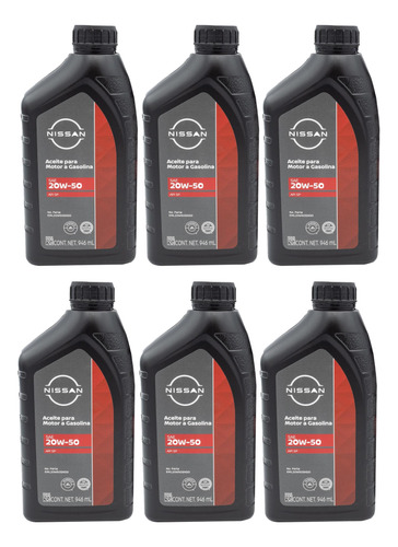 6 Lts De Aceite Para Motor Kicks 2016-2023 Nissan