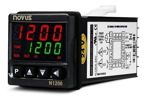 Controlador De Temperatura Novus N1200 Usb 2 Relays, 48x48mm