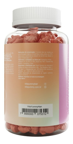 Imagem 8 de 8 de Vita Yummy Hair Vitamina Em Goma Para Cabelo - 60 Gomas