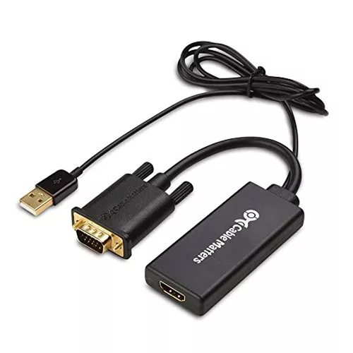 Cable Matters - Adaptador HDMI a VGA, Negro