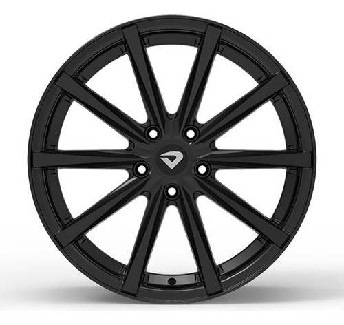 Roda Aro 18 Tala 7 Volcano Mônaco 5 Furos Pcd 114,3 Cor Preto Brilhante
