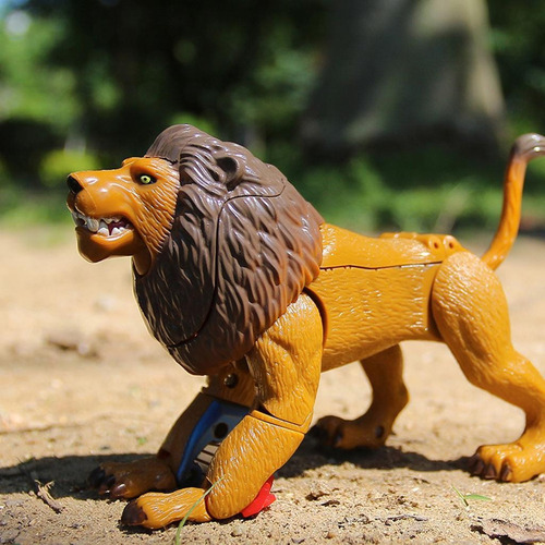 2pcs Transformador Animal Leão E Tigre Robô Brinquedo Fingir