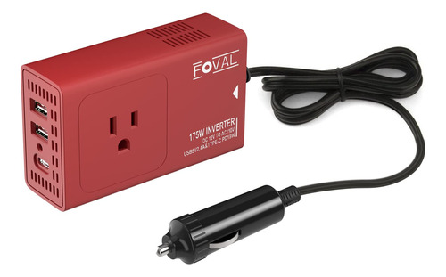 Foval Inversor De Corriente De 175 W, Convertidor De 12 V Cc