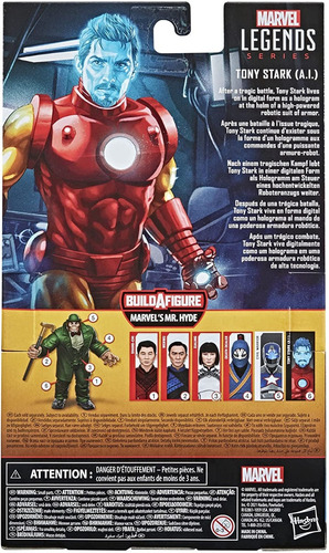 Tony Stark A. I. Iron Man Marvel Legends Baf: Mr Hyde (Usado)