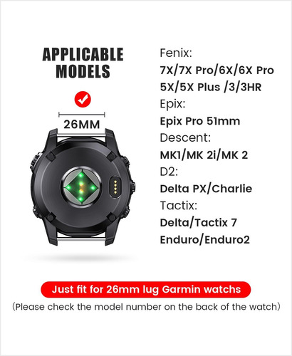 For Fenix 7x Pro/6x Pro Band Para Fenix 6x Correa Fenix