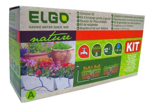 Kit De Riego Por Goteo Para Jardineras Y Macetas Elgo Cdk12 