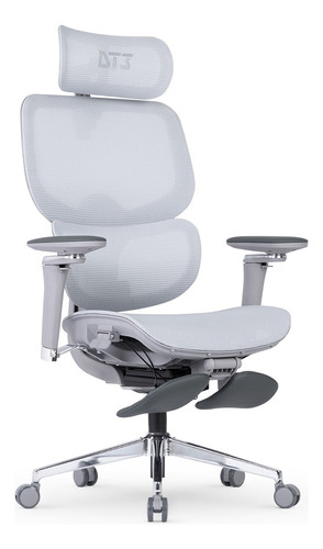 Cadeira Escritório Dt3 Office Ergonomie Ft Grey - 14436-8 Cor Cinza-claro Material Do Estofamento Mesh