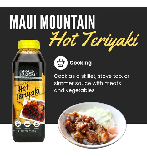 Salsa Teriyaki Caliente Para Asar Y Adobar 473 Ml Paquete De