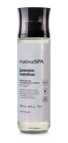 Desodorante Corporal Body Splash Nativa Spa 200ml Fragrância Jasmim sambac