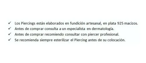 Piercing Septum Original Piedra Original Plata Oferta