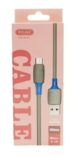 Cable Micro Usb  1 Metro Welike / Mey Stock