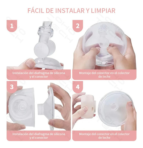 Extractor De Leche Eléctrico Portátil Invisible Rosasuccionador De Leche Portátil 3mode 9 Nivel,pantalla Led Grande,diseño Antirreflujo, Silicona De Calidad Alimentaria Simula La Succión Del Bebé Quie