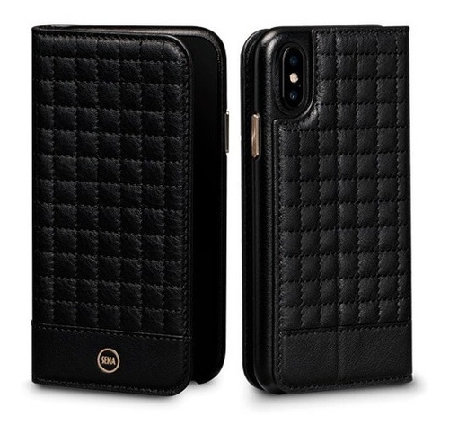 Funda Protector Estuche Flip Cover Cuero iPhone X Y Xs Sena