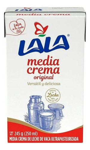 22 Pza Media Crema Lala 250 Ml