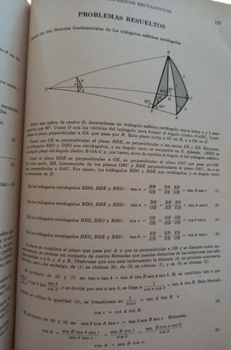 Libro Trigonometría Plana Esférica Teoría 680 Probl Resuelt (Usado)