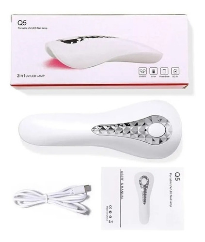Mini cabina, linterna portátil, LED, UV, inalámbrica, gel, secado en gel, color blanco