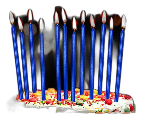 Xnova - Velas Largas Y Finas Para Pastel De Cumpleaños, Colo
