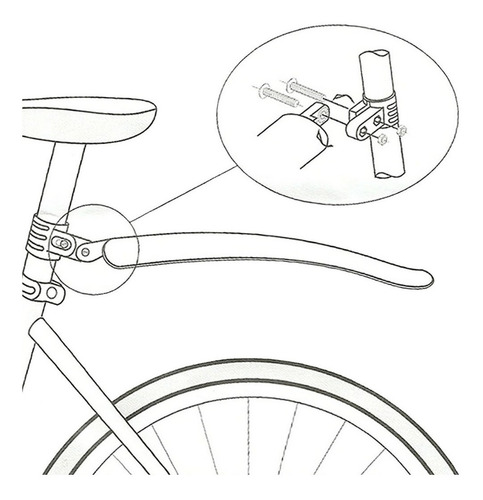 Imagen 4 de 7 de Guardabarro Plastico Para Bicicleta Todo Terreno Mtb Suspens