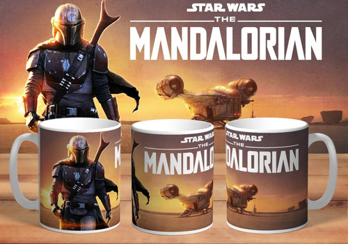 Taza De Ceramica Mandalorian Start Wars Personalizada 