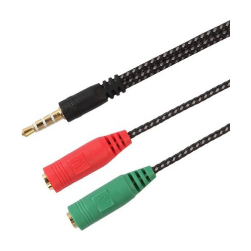 Cable Mini Plug 3.5 Macho 3 Contacto A 2  Mini Plug Hembra