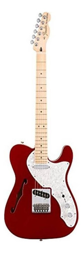 Guitarra eléctrica Fender Deluxe Series Tele Thinline telecaster de aliso candy apple red brillante con diapasón de arce