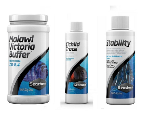 Kit Seachem Malawi Victoria Buffer+ Stability+ Cichlid Trace