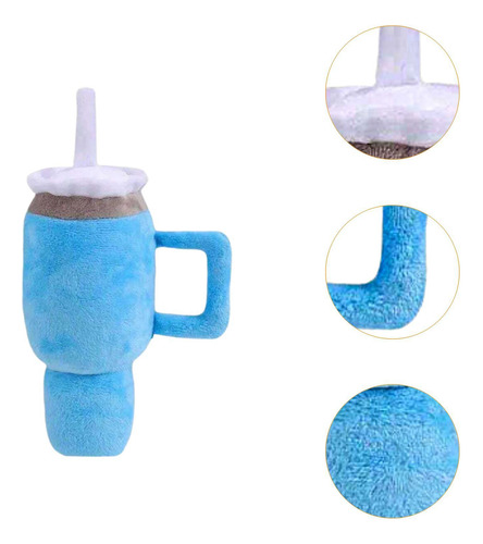 Juguete Para Perros Chirriante, Peluche, Vaso Azul