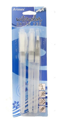 Set Pinceles Recargables Waterbrush Fino Medio Grueso Chatos