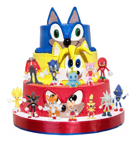 Warmie- Sonic Tails Knuckles Eggman Amy Rose - Conjunto De