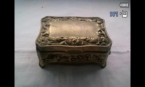 Caja Cofre Joyero En Metal (Usado)