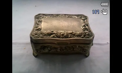 Caja Cofre Joyero En Metal (Usado)