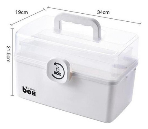 Botiquín De De Caja De Contenedores De Blanco De 3 Niveles