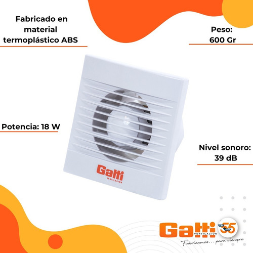 Imagen 5 de 10 de Extractor De Aire Baño 4 Gatti Ventilación Motor Potenciado