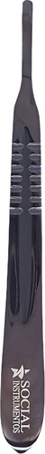 Cabo Bisturi Plasma Preto N°4