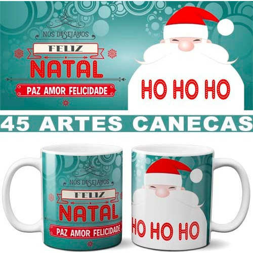 45 Artes Canecas Almofadas Natal Editáveis Corel Mockups